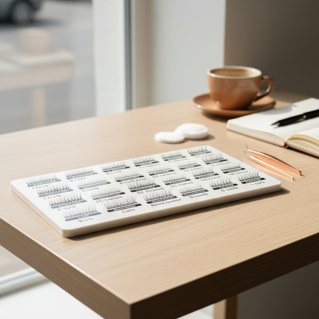 Lash extension curl and length comparison