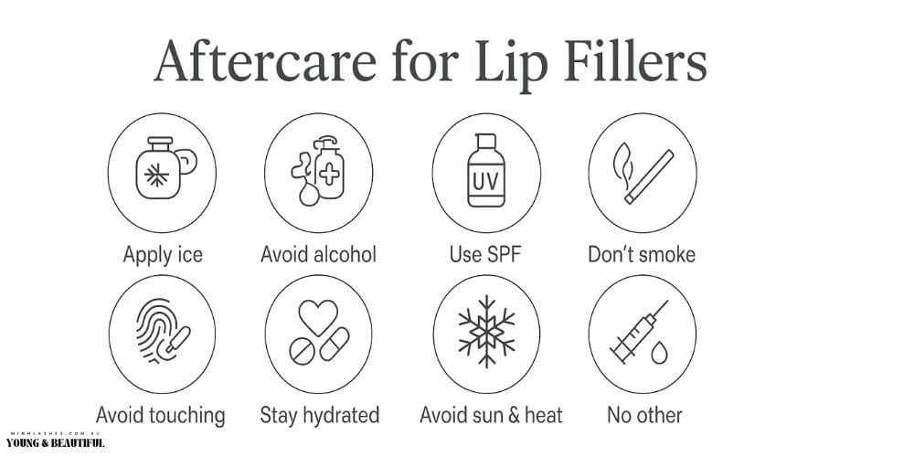 after care Lip filers treatment at Minh Lashes Beauty Clinic, Yagoona, Sydney