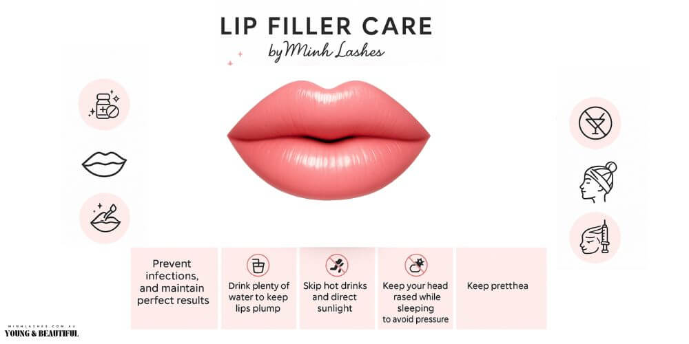 Lip filler care treatment by Minh Lashes Beauty Clinic in Yagoona, Bankstown, Sydney