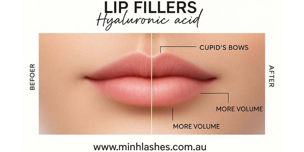 Lip filler treatment at Minh Lashes Beauty Clinic in Yagoona, Bankstown, Sydney