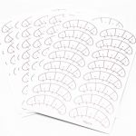 Lash mapping guide for eyelash extensions showing sectioning and styling technique