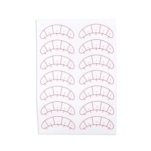Lash mapping sticker sheet for eyelash extensions application and styling