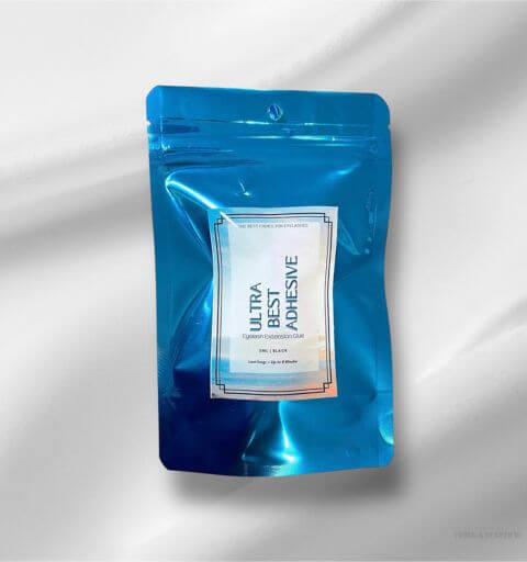 Eyelash glue bottle for professional lash extensions at Minh Lashes Beauty Clinic