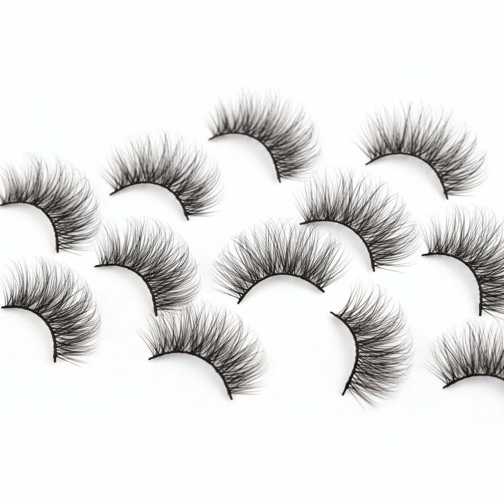 Macro shot of high-quality volume lash fans