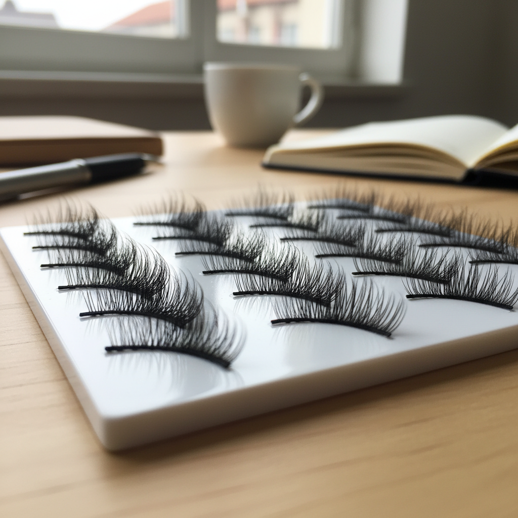 Macro photography of 5D premade fans with flat bases