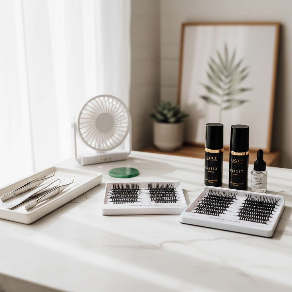 Professional lash artist workstation