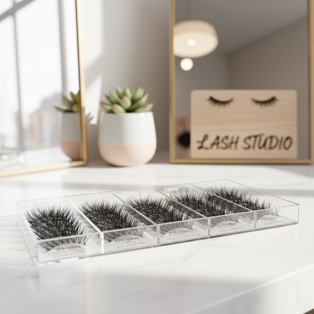 Professional premade volume lash fans tray