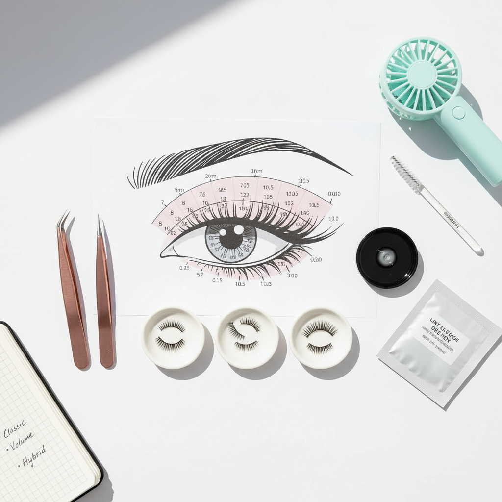 Lash extension mapping and fan selection guide