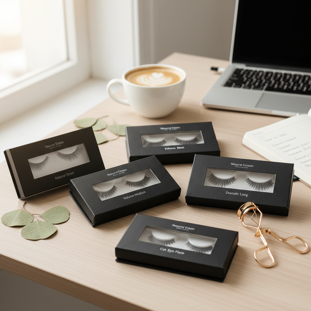 Collection of luxury eyelash extension trays